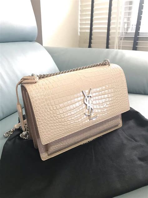 white crocodile ysl bag|SUNSET MEDIUM IN CROCODILE.